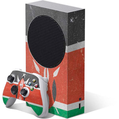 Kenya Flag Distressed Xbox Series S Bundle Skin